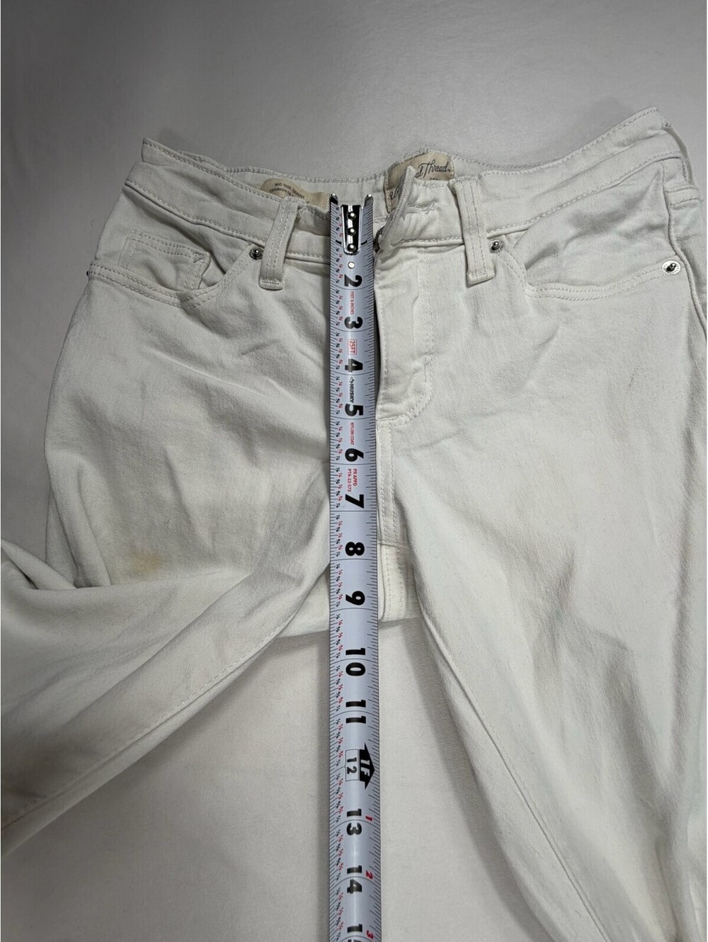 Universal Thread Mid Rise Skinny White Jeans Size 0 - Picture 7 of 13